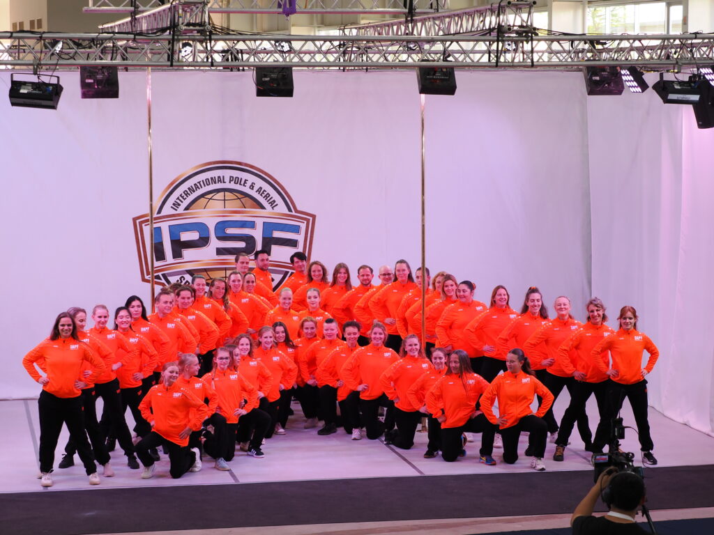 TeamNL Aerial & Pole 2025 tijdens het Wereldkampioenschap Pole & Aerial in Buenos Aires, Argentinië
